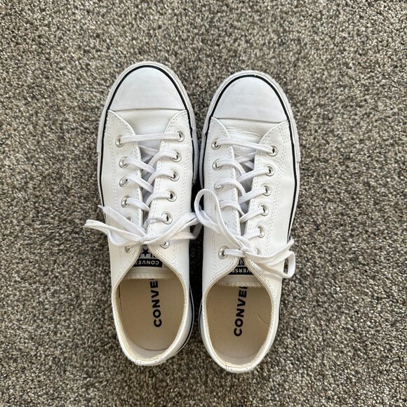 Converse Shoes - White Platform Converse